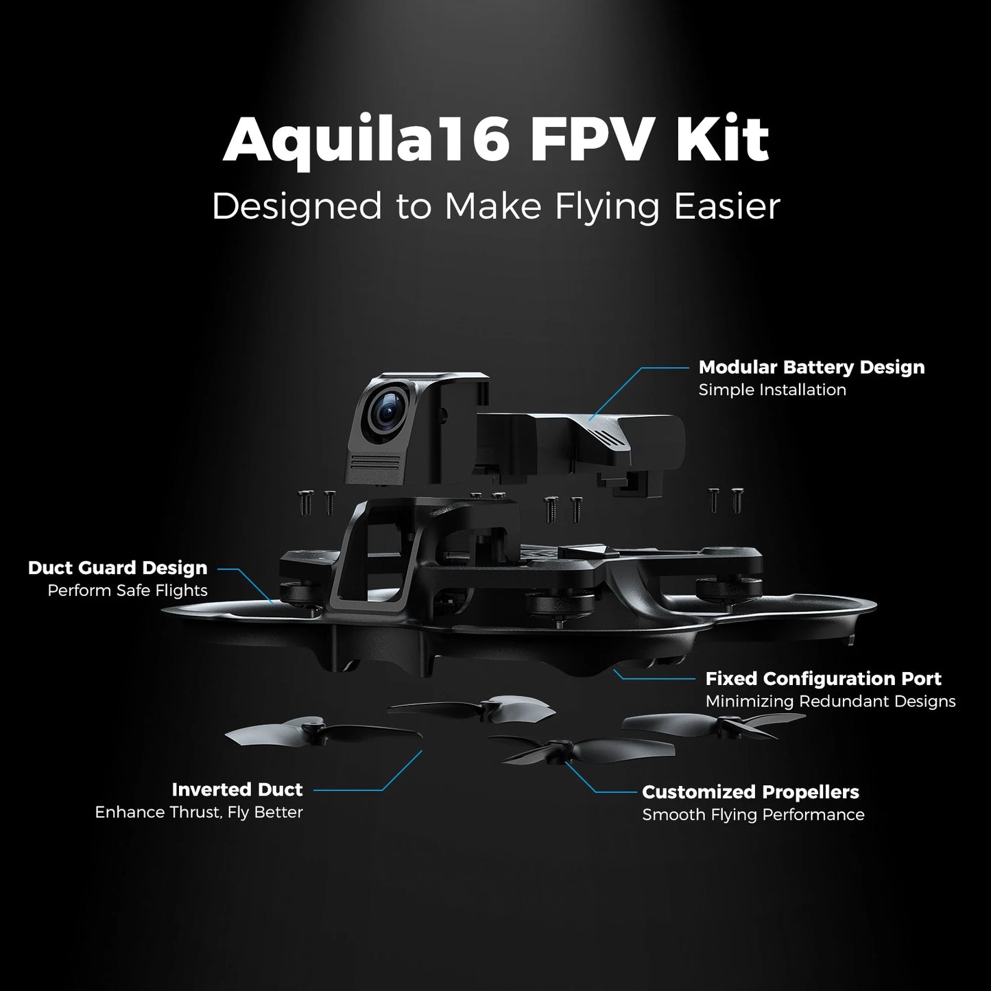 Aquiala16 FPV + KIT Brushless Racing Drone