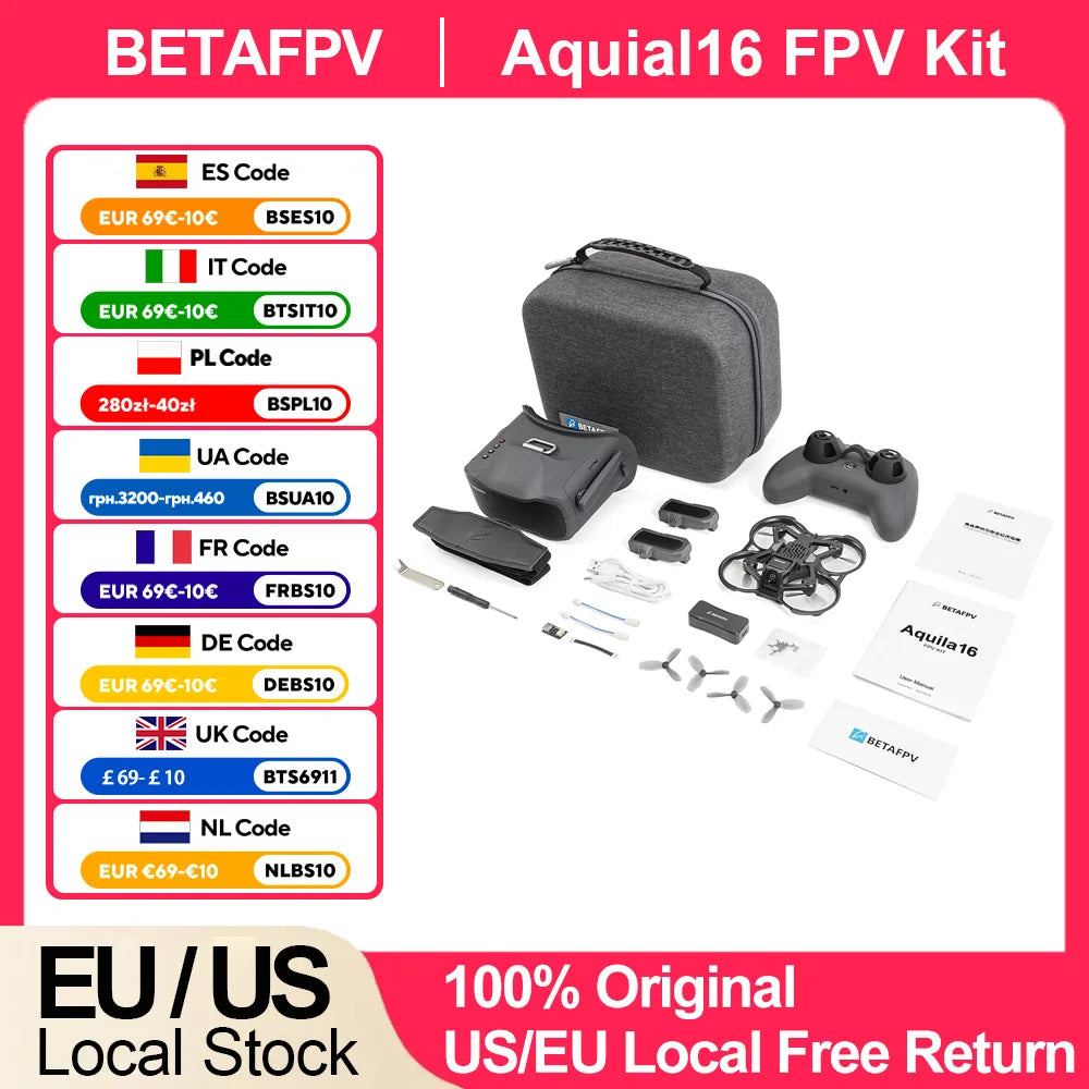 Aquiala16 FPV + KIT Brushless Racing Drone